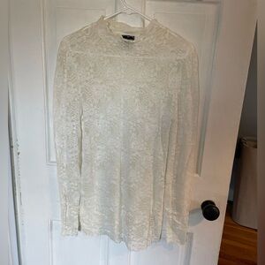 Free People Intimately Lace Long Sleeve Top